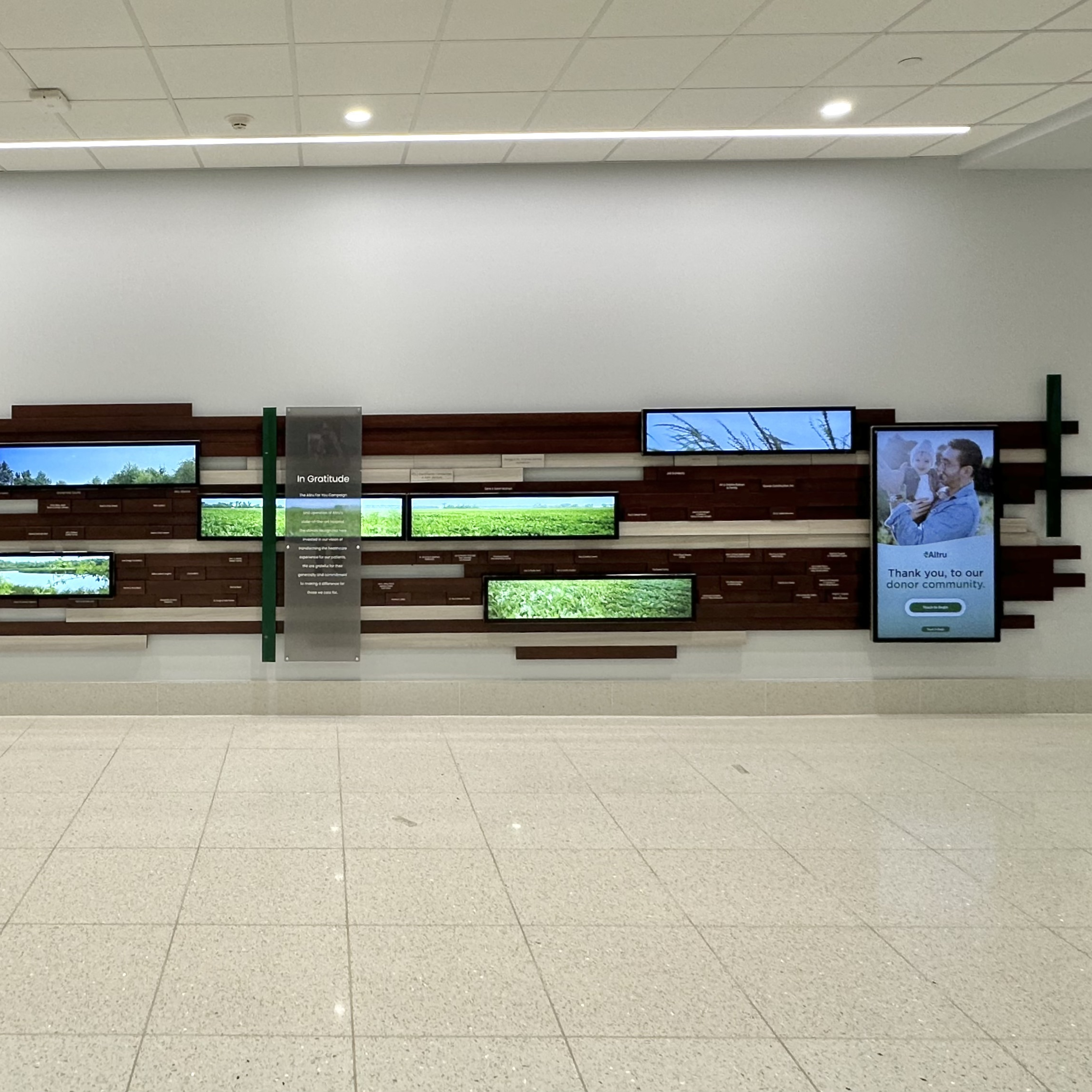 Integrated screens merge with raw natural materials embodying the spirit of the region.